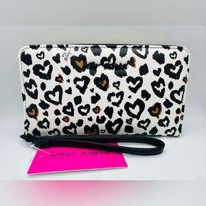 Betsey Johnson Leopard Print Wristlet Wallet